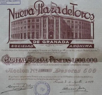 Documento constitución Nueva Plaza de Toros S.A.